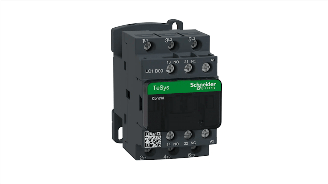 Contattore Schneider Electric, serie LC1D, 3 poli, 3 NA, 9 A, 4 kW, bobina 220 V c.a.