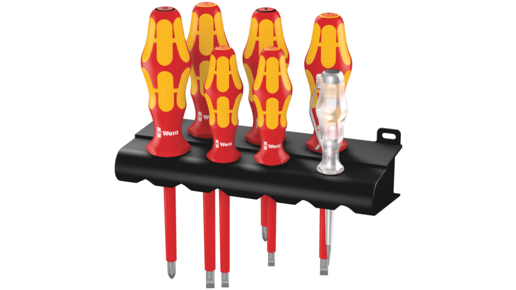 Wera Pozidriv; Slotted Insulated Screwdriver Set, 7-Piece