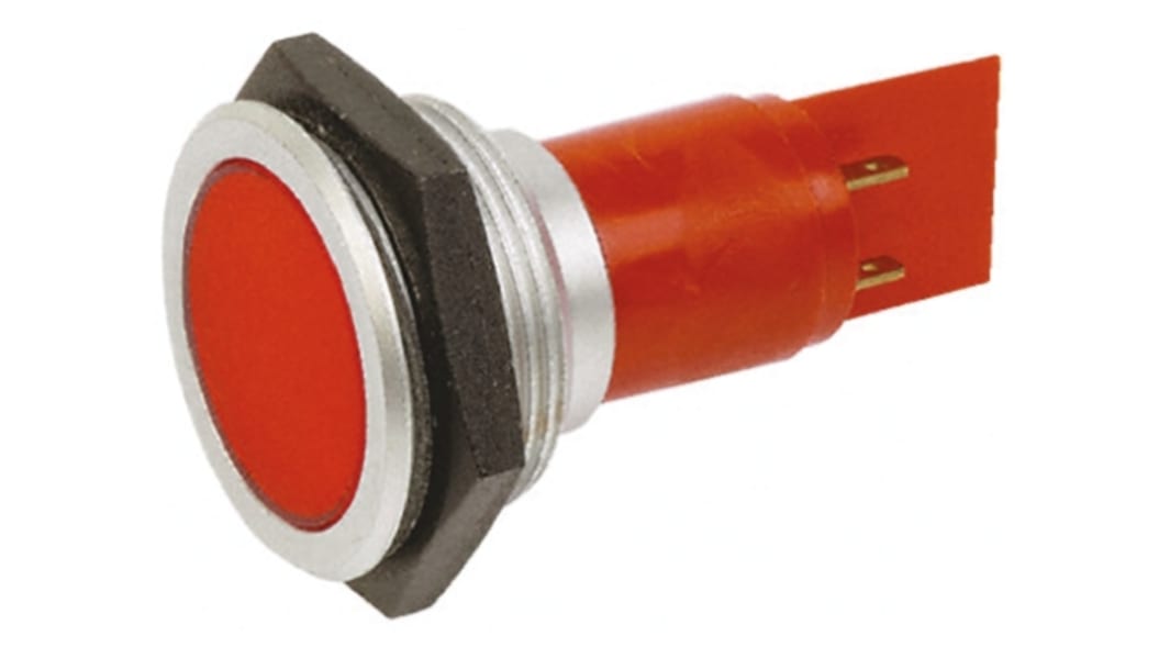 Indicatore da pannello Signal Construct Rosso  a LED, 24 → 28V, IP67, A filo, foro da 30mm