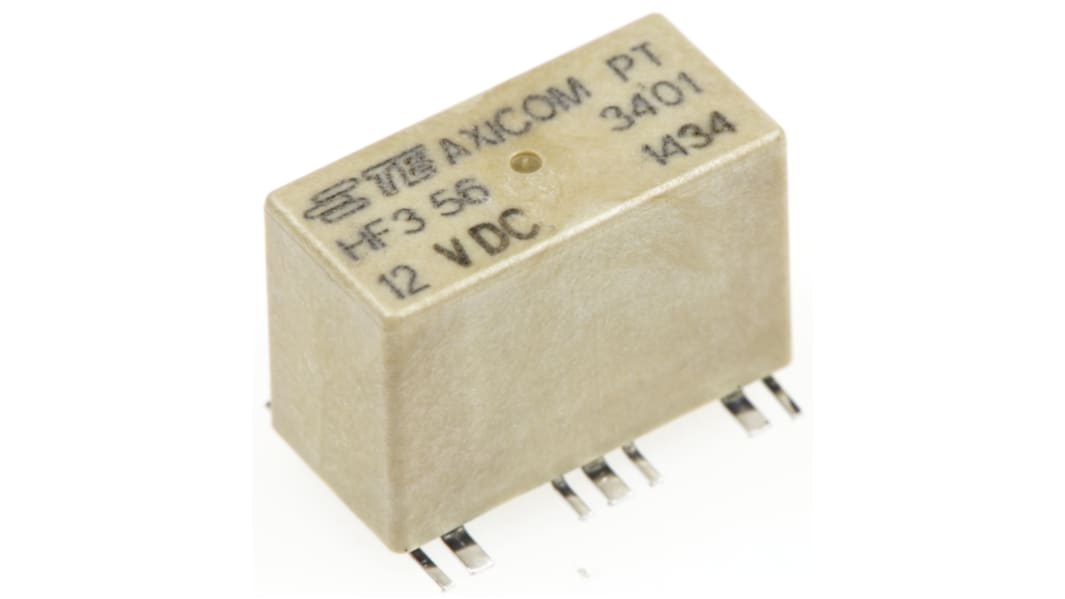 TE Connectivity 高周波リレー (RFリレー), SPDT, 3GHz, 12V dc, 50Ω, 基板実装