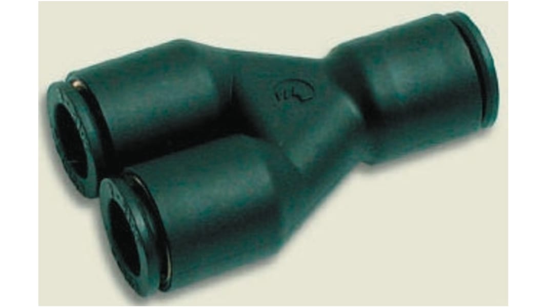 Legris LF3000 8-mm-Steckanschluss x 8-mm-Steckanschluss Y-Einsteckadapter, Rohr-zu-Rohr, Nylon glasfaserverstärkt,