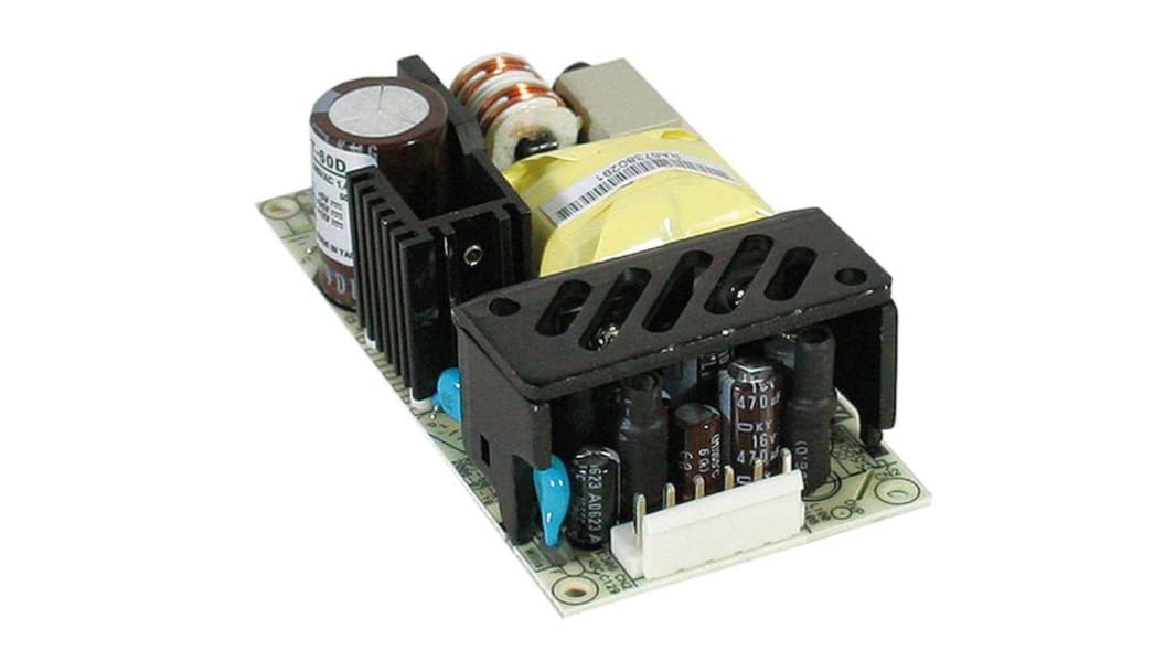 MEAN WELL Switching Power Supply, RPT-60A, ±5 V dc, ±12 V dc, 2 A, 4 A, 500mA, 46.5W, Triple Output, 127 → 370 V