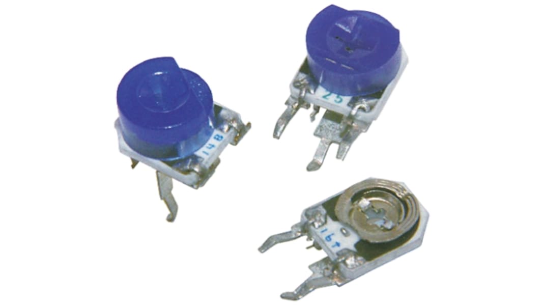 TE Connectivity Trimmer potenciométer 100Ω, ±25%, ±250ppm/°C, Furatszerelt, 0.2W, Érintkezőtüske 416 sorozat