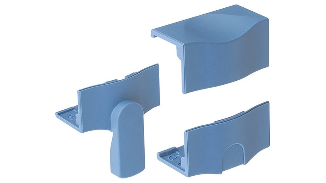 Juego de tapas Bopla de ABS de color Azul, para usar con Botego Enclosure
