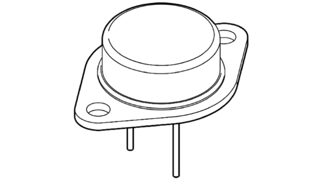 onsemi 2N5884G THT, PNP Transistor –80 V / –25 A 1 MHz, TO-204AA 2-Pin
