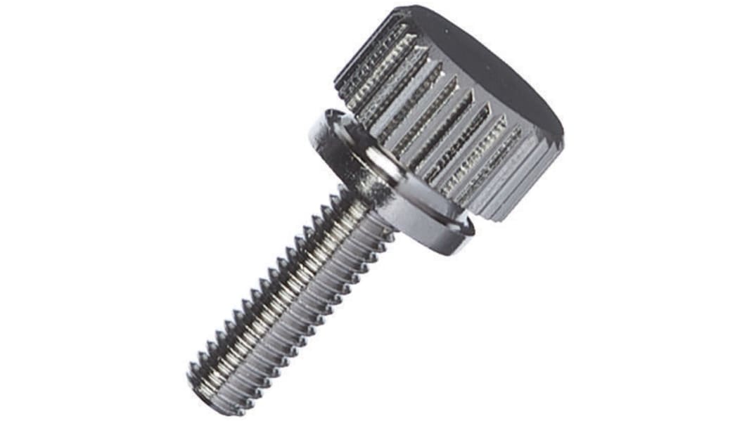 Yahata Neji, M3 Brass Thumb Screw, Nickel Plated Finish, 6mm