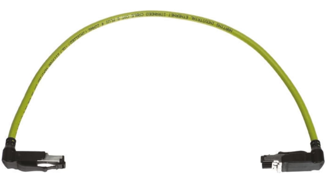 HARTING Ethernet-kabel Cat5, Grøn PVC kappe, 0.5m
