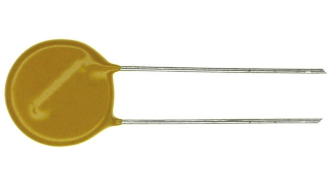 Würth Elektronik WE-VD Varistor, 1.82nF, 39V, 25V, 2.4J, Metall / 2.5A, 250A max., mm, Ø 9mm, 4.7mm