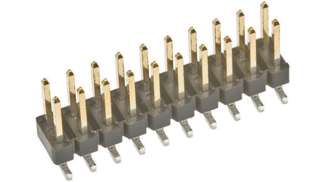 Amphenol ICC BergStik Series Straight Surface Mount Pin Header, 20 Contact(s), 2.54mm Pitch, 2 Row(s), Unshrouded