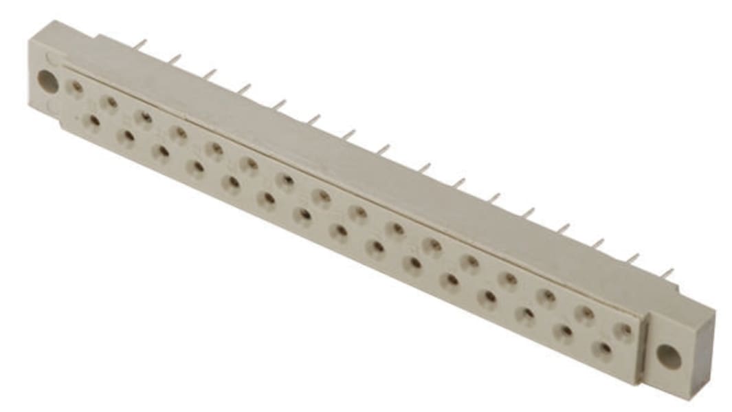 Connecteur DIN 41617, Droit, Femelle, 21 Contacts au pas de 5mm, 2 Rangées