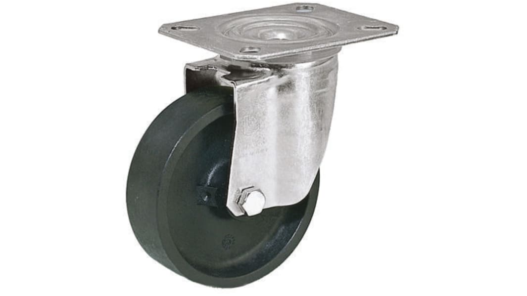 Roulette industrielle Pivotante LAG, Acier zingué, Ø 100mm, 120kg