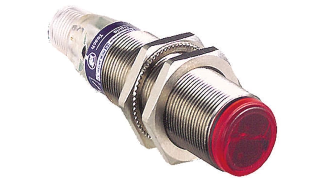 Telemecanique Sensors Diffuse Photoelectric Sensor, Barrel Sensor, 0.6 m Detection Range