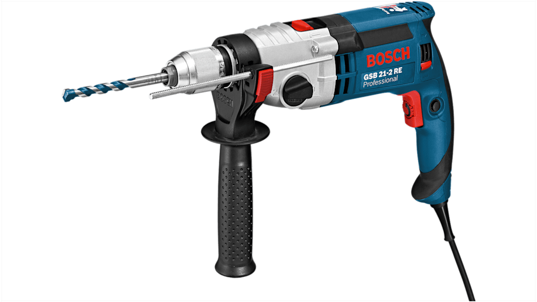 Taladro percutor Bosch de 110V 1.1kW, GSB 21-2 RE, Enchufe BS 4343