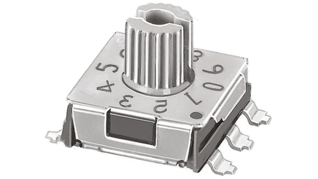 KNITTER-SWITCH DIP-Schalter Drehschalter 10-stellig, Kontakte vergoldet 100 mA @ 5 V dc, bis +75°C