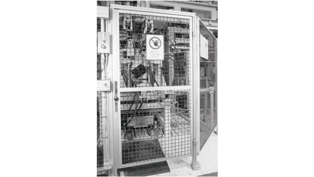 Puerta de seguridad Bosch Rexroth serie EcoSafe de Aluminio, 750mm x 1.800 mm