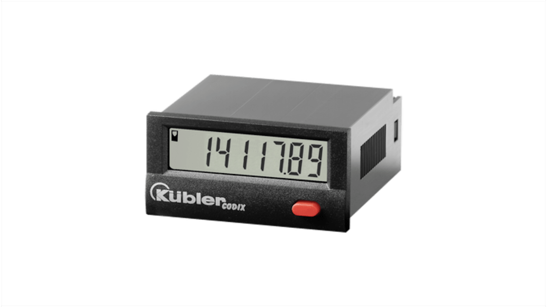 Contador Kubler con display LCD de 7 dígitos, 10 → 30 Vdc