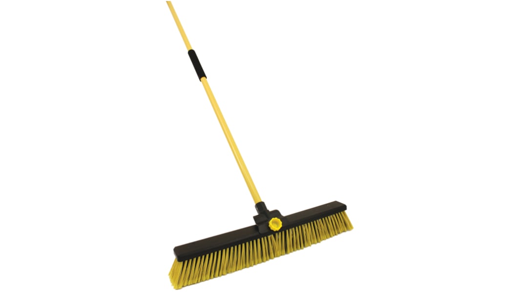 Balai RS PRO pour Intérieur et extérieur 609mm, avec brosse PVC, Jaune