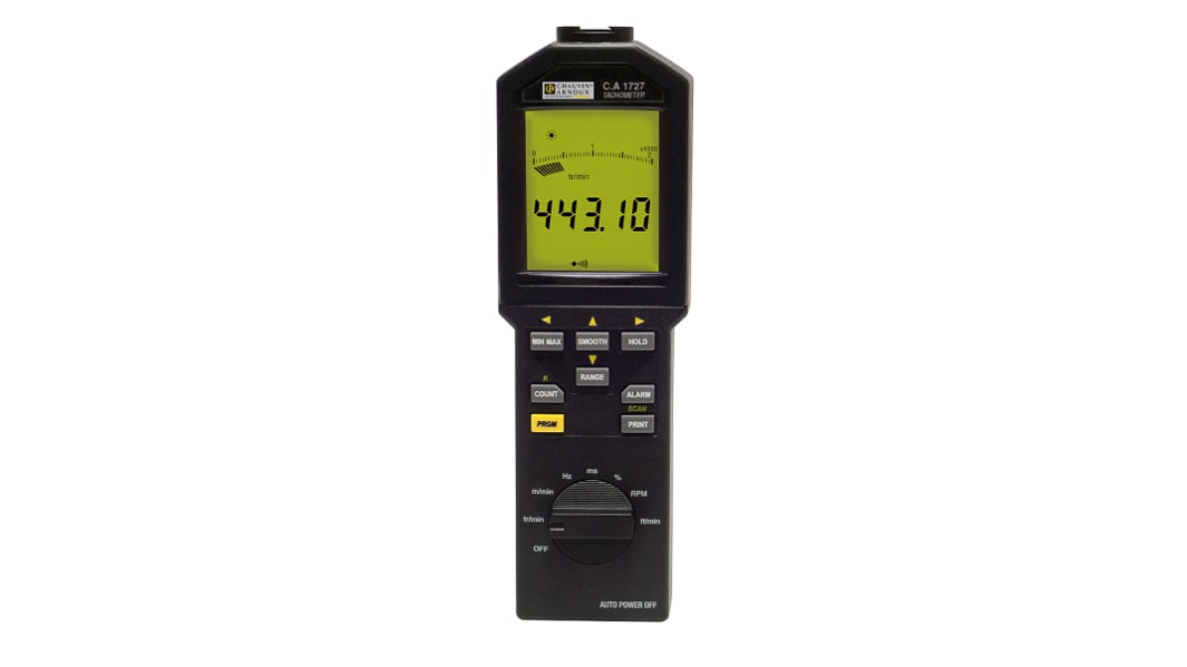 Chauvin Arnoux Tachometer Best Accuracy ±6 Counts - Contact, Non Contact LCD 100000rpm