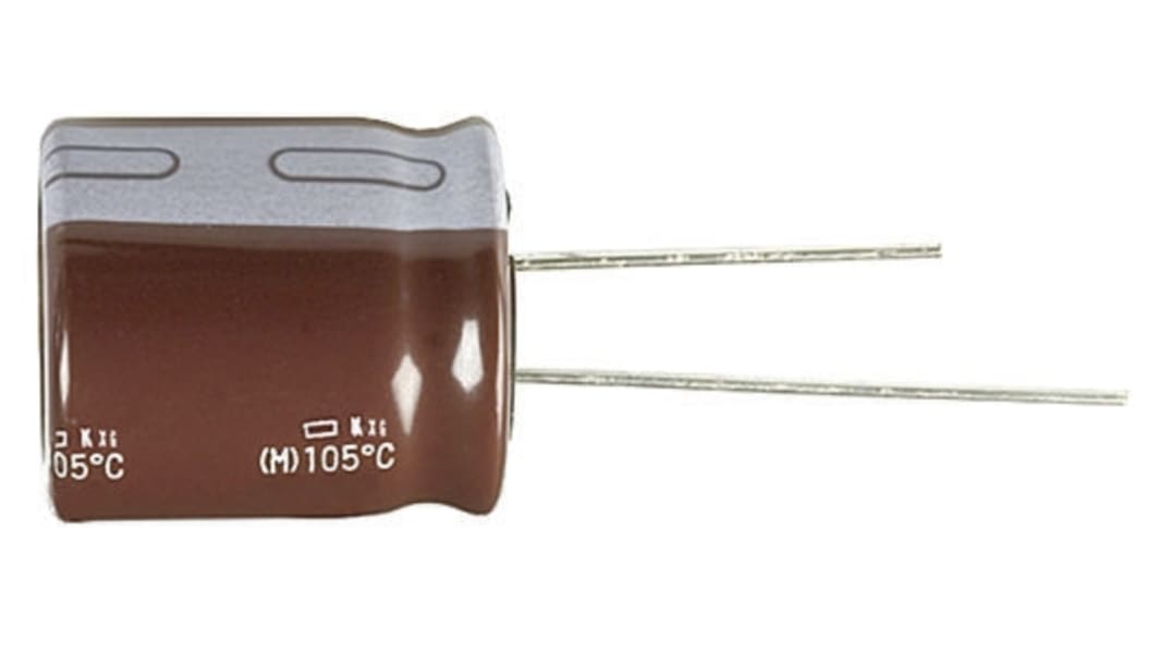 Panasonic , THT Aluminium-Elektrolyt Kondensator 1200μF ±20% / 35V dc, Ø 12.5mm x 25mm, bis 105°C