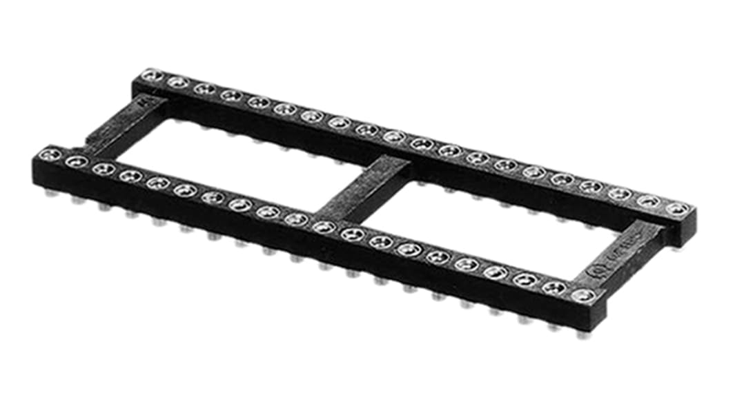 Aries Electronics 2.54mm Pitch Vertical 28 Way, SMT Open Frame IC Dip Socket, 3A