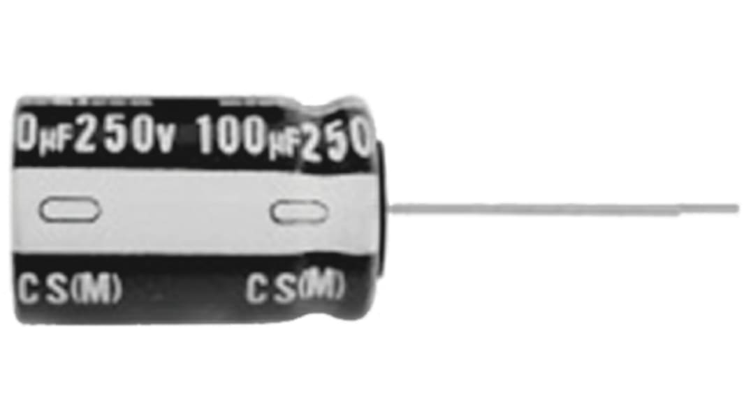Condensateur Nichicon série CS, Aluminium électrolytique 100μF, 200V c.c.