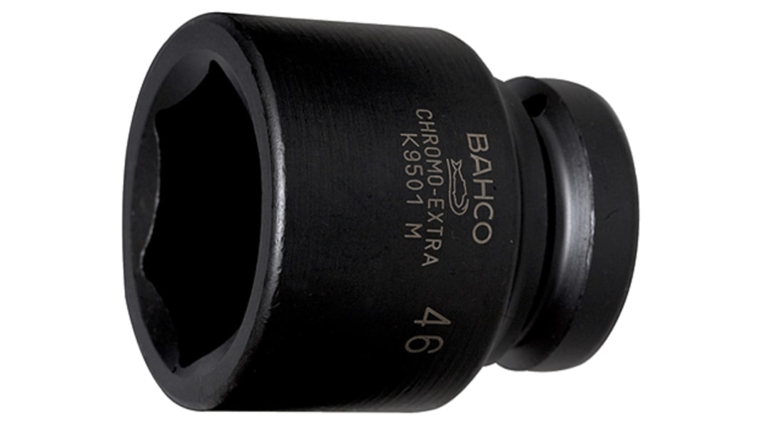 Bahco 46mm, 1.0 in Drive Impact Socket, 75 mm length