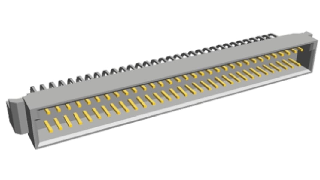 TE Connectivity Eurocard C2 DIN 41612-Steckverbinder Stecker gewinkelt, 64-polig / 3-reihig, Raster 2.54mm Lötanschluss