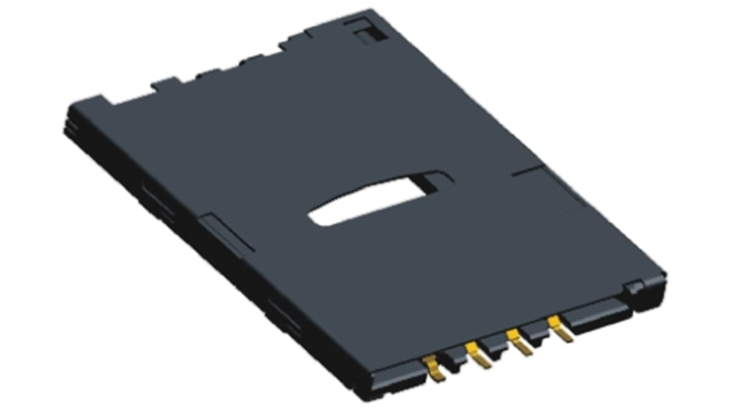 TE Connectivity SIM Speicherkarten-Steckverbinder Stecker, 6-polig / 2-reihig, Raster 2.54mm