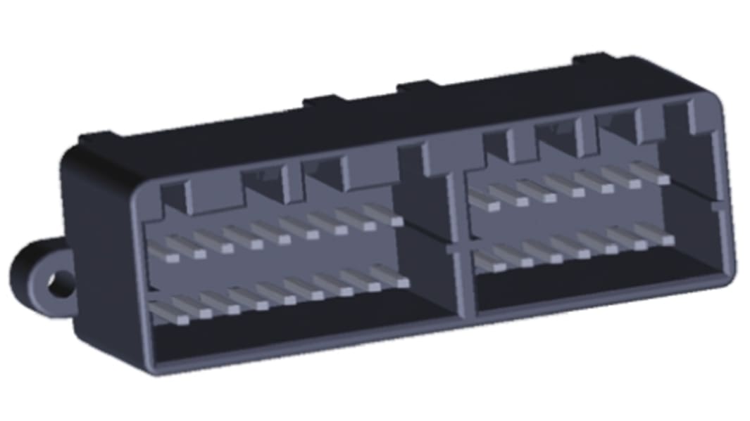 TE Connectivity MULTILOCK 040 II Series Straight Through Hole Mount PCB Socket, 36-Contact, 2-Row, 2.5mm Pitch, Solder