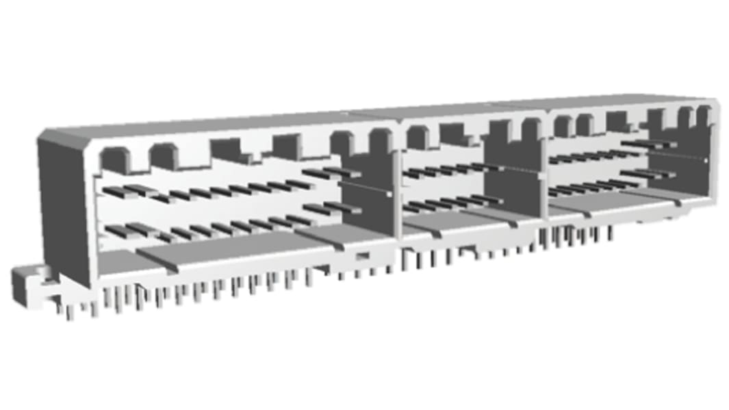TE Connectivity, MULTILOCK 040/070 Female Connector Housing, 64 Way, 2 Row Right Angle