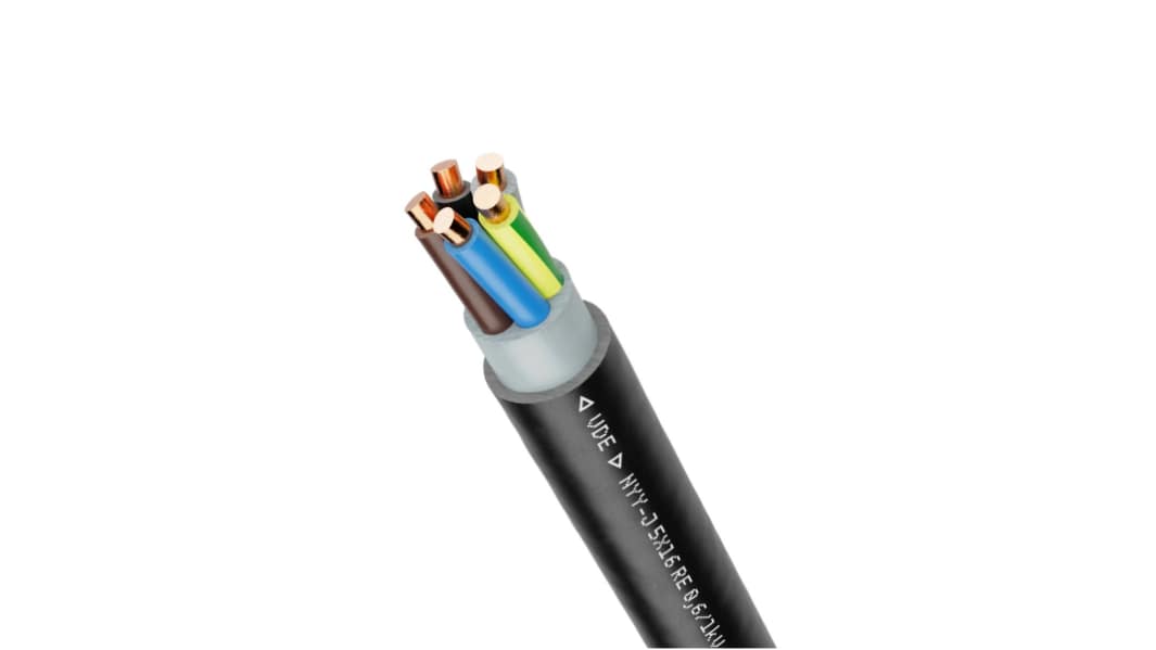 Lapp NYY-J Netzkabel, 5-adrig Schwarz x 16 mm² /Ø 23mm 79 A,  50m, 1 kV, 600 V, PVC