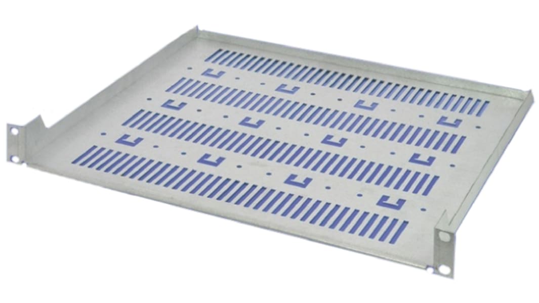 Étagère à encorbellement Gris 2U ventilé nVent SCHROFF, prof. 238mm x larg. 447mm, 10kg max.