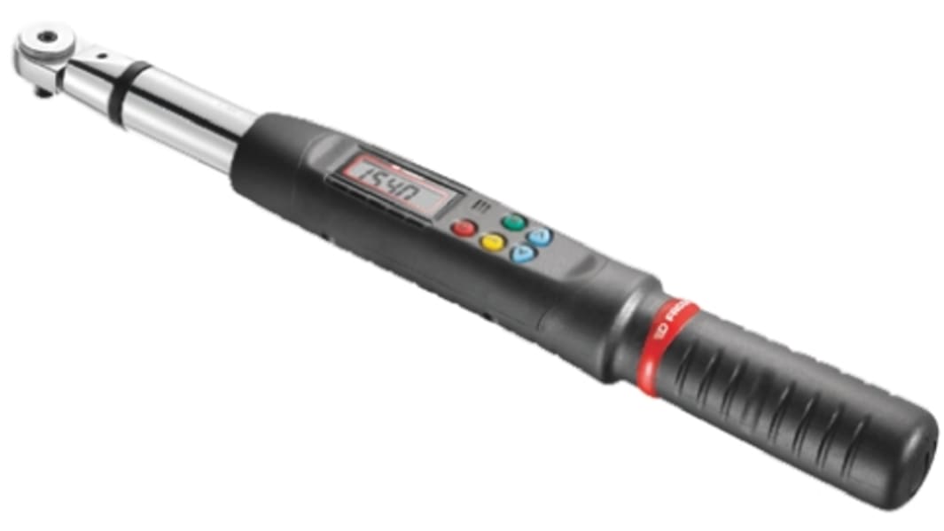 Facom Digital Torque Wrench, 1.5 → 30Nm, 1/4 in Drive, Square Drive, 9 x 12mm Insert