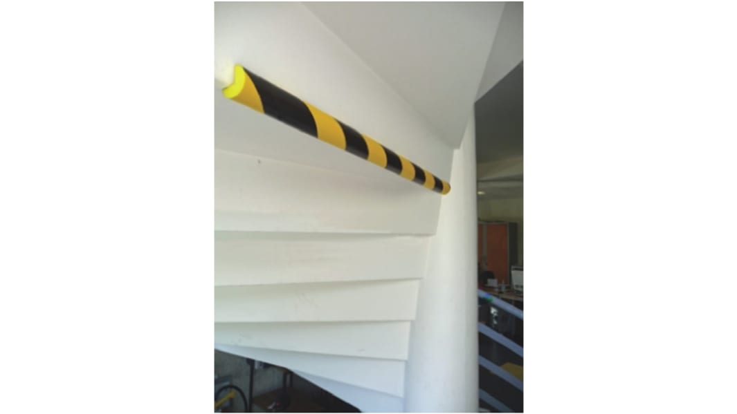 RS PRO Black/Yellow Impact Protector 750mm x 40mm 40mm