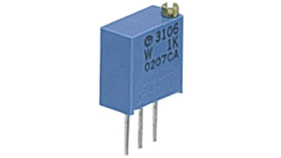 Bourns Trimpotentiometer 200kΩ ±10% ±100ppm/°C 0.5W 25-omgangs, Hulmontering, Loddeben, PV36 Serien