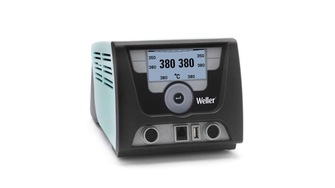 Weller WX 2 Lötstation, Typ F - Schutzkontakt-Stecker, Typ G - UK 3-polig Löten 200W / 230V, 2-Kanal bis 450°C LCD