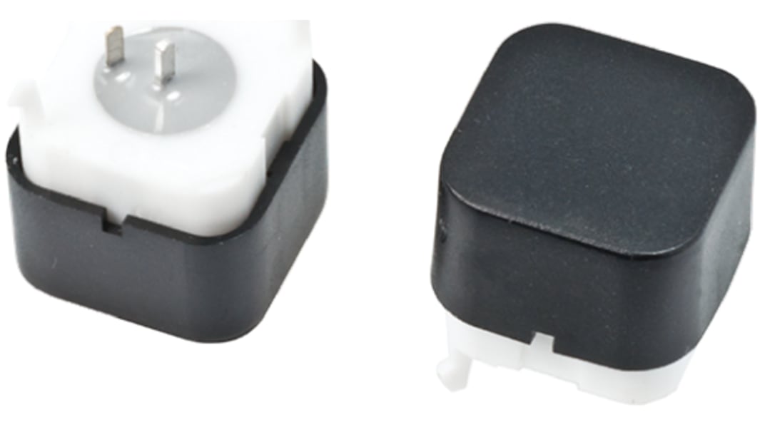Interrupteur tactile RS PRO, SPST, 12.4 x 12.4 x 13.6mm avec Couvercle