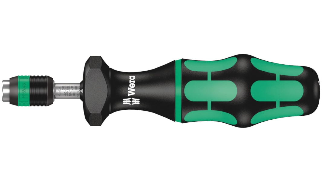 Wera Adjustable Hex Torque Screwdriver, 11 → 29 in. lbs., 1/4'' Drive, ±6 % Accuracy