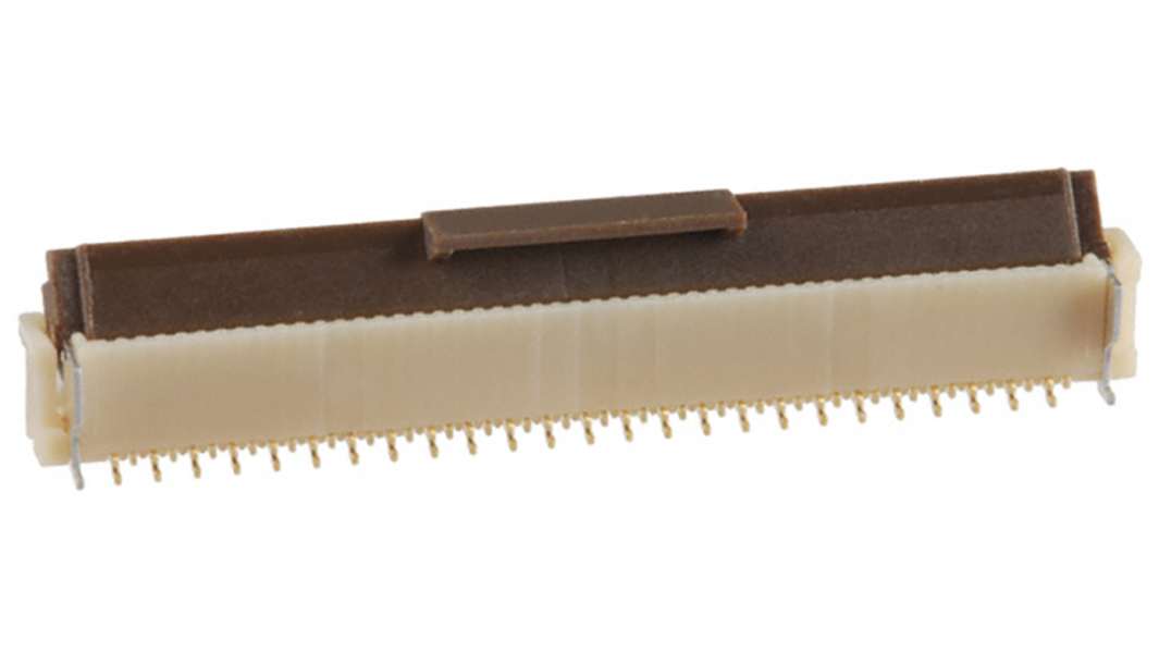 Hirose FH12, SMD FPC-Steckverbinder, Buchse, 50-polig / 1-reihig, Raster 0.5mm Lötanschluss