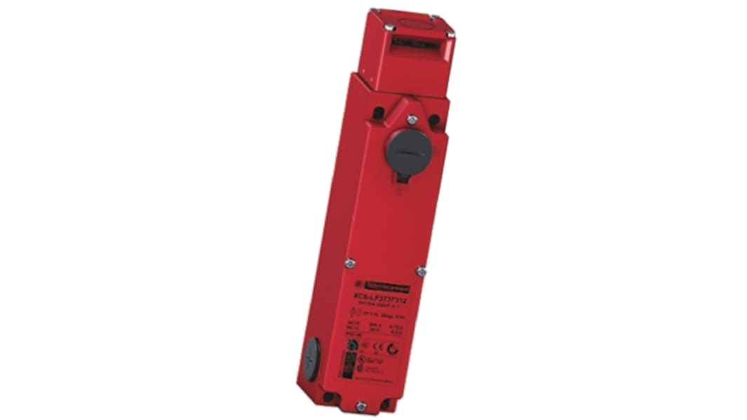 Interruptor de bloqueo por solenoide Telemecanique Sensors Preventa XCS-LF, 120V ac/dc, Alimentar para desbloquear,