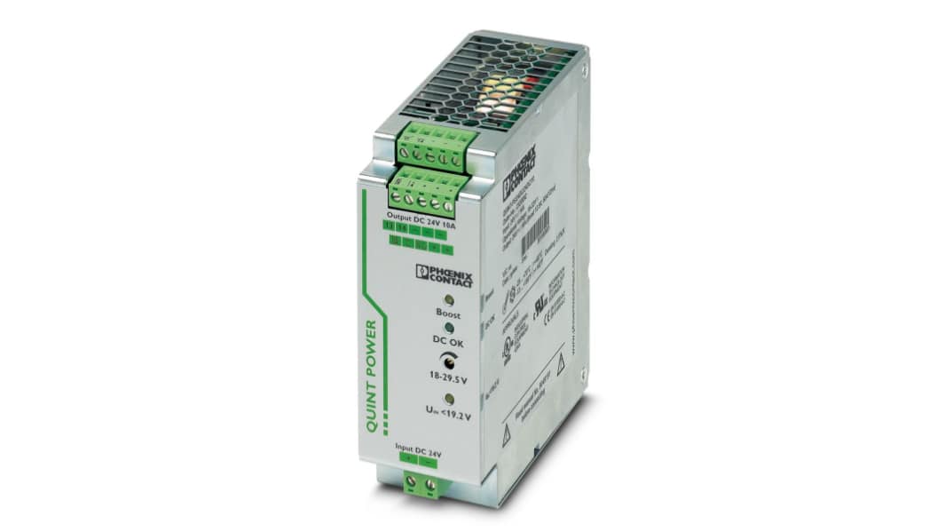 Phoenix Contact QUINT-PS/24DC/24DC/10 DC/DC-Wandler 240W 24 V dc IN, 24V dc OUT / 10A DIN-Schienen-Montage 1.5kV dc