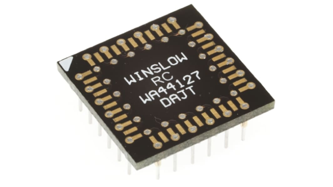 Winslow Straight Through Hole Mount 1.27 mm, 2.54 mm Pitch IC Socket Adapter, 32 Pin Female PLCC to 32 Pin Male PGA