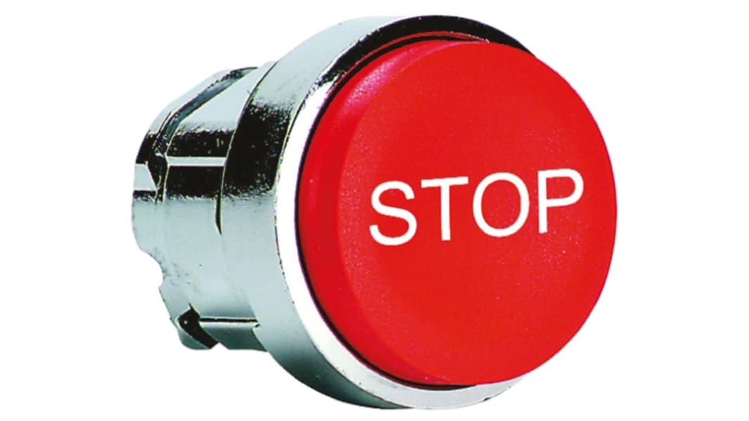 Schneider Electric Harmony XB4 Series Red Spring Return Push Button Head, 22mm Cutout, IP66, IP67, IP69K