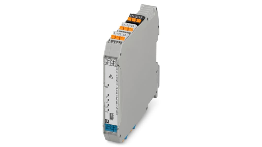 Phoenix Contact 2 Channel Galvanic Barrier, Isolating Amplifier, NAMUR Sensor, Switch Input, Relay Output, ATEX