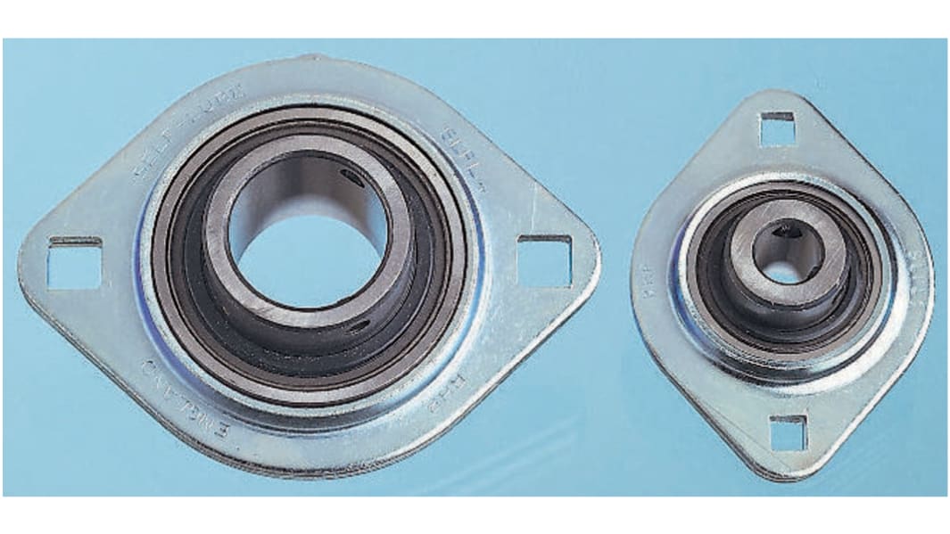 Cuscinetto flangiato NSK-RHP, 2 fori di montaggio da 7,1 mm, Ø int 16mm, dimensioni 81mm x 58.7mm x 27.38mm, in Acciaio