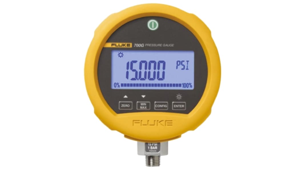 Manómetro Fluke, -0.97bar → 340bar, ±0.04%, conexión G 1/4, Ø ext. 114mm