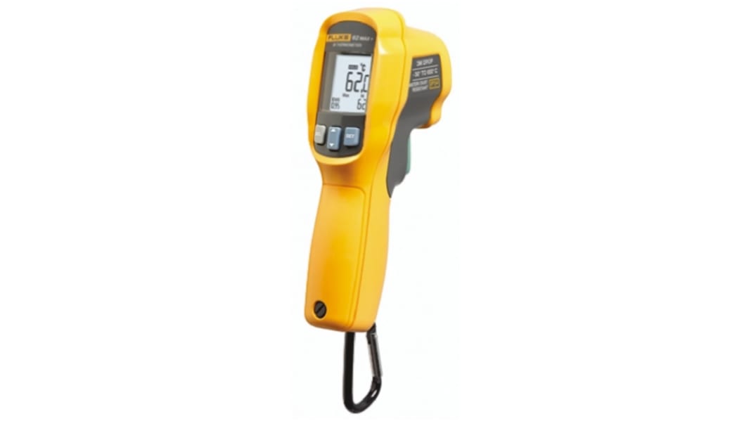 Fluke 62 MAX PLUS Infrarot-Thermometer 12:1, bis +650°C, Celsius/Fahrenheit, DKD/DAkkS-kalibriert