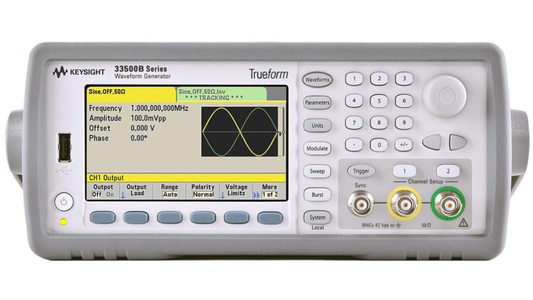 Keysight Technologies 33520B Function Generator, 1μHz Min, 30MHz Max, FM Modulation, Variable Sweep - With RS