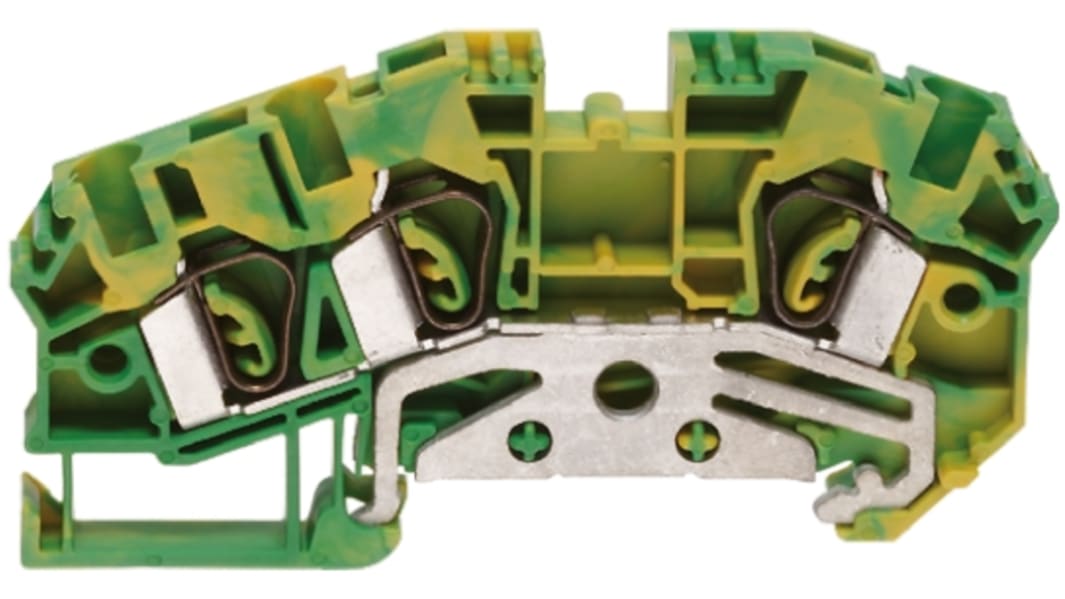 RS PRO Green/Yellow, 4mm², Spring Clamp Termination