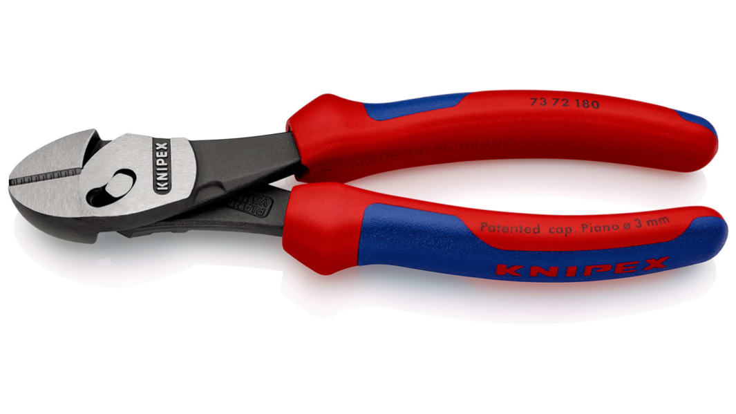 Tronchese laterale per meccanica tipo forte Knipex in Acciaio al cromo-vanadio, L. 180 mm, capacità di taglio max 5.5mm